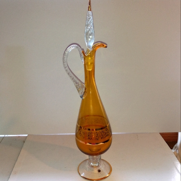MCM Other - MCM Italian Etched gold Glass Decanter
